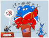 Cartoon: USA ohne Speaker (small) by markus-grolik tagged republikaner,demokraten,kevin,mccarthy,matt,gaetz,repraesentantenhaus,absetzung,speaker,shutdown,usa,us,joe,biden,trump