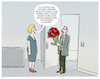 Cartoon: Valentinstagsblumen (small) by markus-grolik tagged valentinstagsblumen,valentinstag,blumen,mann,frau,liebe,anbaubedingungen,lieferketten,umschutz,konsum,geschenke,menschenrechte,oekologischer,anbau,bio,wokeness