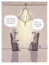 Cartoon: Vibrationen (small) by markus-grolik tagged handy,digital,smartfon,adel,kronleuchter,alter,ehepaar,paar