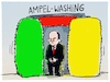 Cartoon: Waschen legen schneiden (small) by markus-grolik tagged ampel,gruene,fdp,spd,scholz,kanzler,koalition,deutschland,regierung,regierungsbildung,berlin,habeck,lindner,baerbock