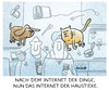 Cartoon: web 4.0.1 (small) by markus-grolik tagged web,digital,internet,digitalisierung,haustiere,smart,home,kommunizierend,kommunikation,technik,küche,hund,katze,mensch,total,cartoon,grolik