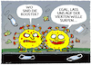 Cartoon: Wieder Wellenreiten (small) by markus-grolik tagged virus,herbst,winter,booster,impfung,vierte,welle,pandemie,corona,delta,impfdurchbrueche,deutschland,altenheime,schulen,mpk,spahn,2g,3g,pcr