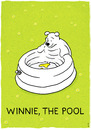 Cartoon: Winnie the pool (small) by markus-grolik tagged merchandising pool products for kids children classical garden gardening summer meadow water bathing