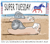 Cartoon: Zweikampf (small) by markus-grolik tagged us,vorwahlen,biden,sanders,supertuesday,usa,demokraten