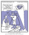 Cartoon: The Dark Knight is upset (small) by Juan Carlos Partidas tagged batman,dark,knight,superman,robin,superhero,hero,heroe,bat,signal,competitor,competencia,comics