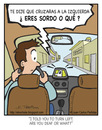 Cartoon: Upset GPS (small) by Juan Carlos Partidas tagged gps,deaf,upset,instructions,drive,driving,travel,address