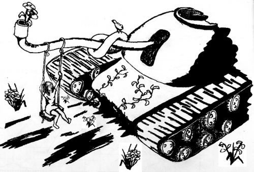 Cartoon: Future of Warfare (medium) by trebortoonut tagged military,politics,peace,warfare,war