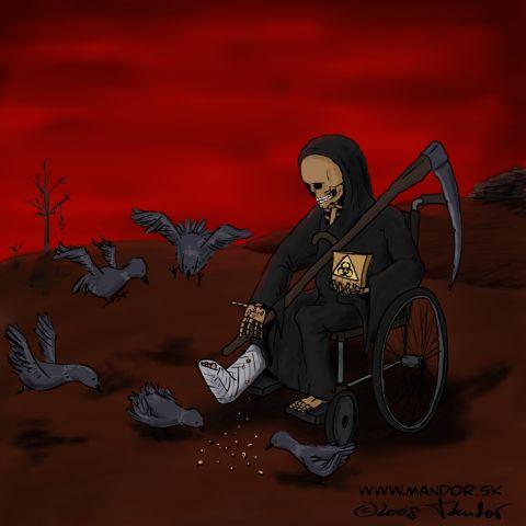 Cartoon: Bird flu (medium) by Mandor tagged bird,flu,death,biohazard
