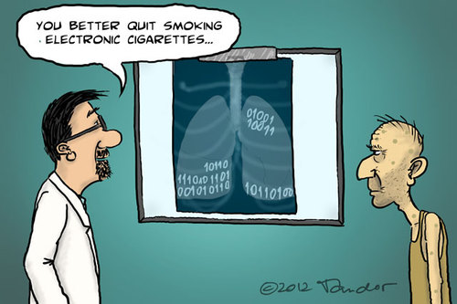 Electronic cigarettes By Mandor | Philosophy Cartoon | TOONPOOL