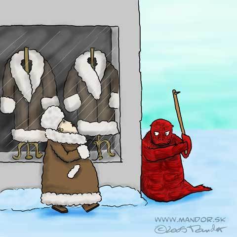 Cartoon: Fur needed (medium) by Mandor tagged seal,fur