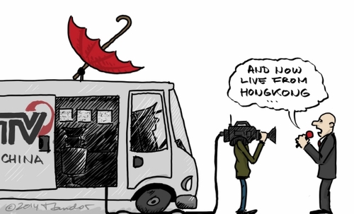 Cartoon: Hongkong (medium) by Mandor tagged censorship,hongkong