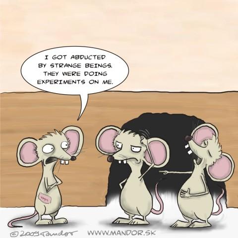 Cartoon: Laboratory mouse (medium) by Mandor tagged laboratory,mouse,abduction