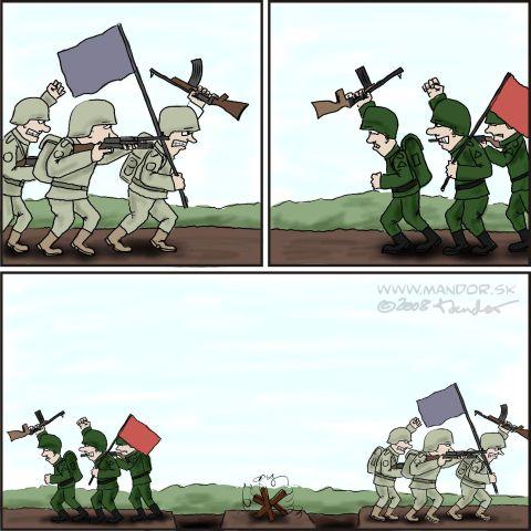 War By Mandor | Politics Cartoon | TOONPOOL