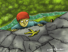 Cartoon: On the way up (small) by Mandor tagged climber,banana,peel