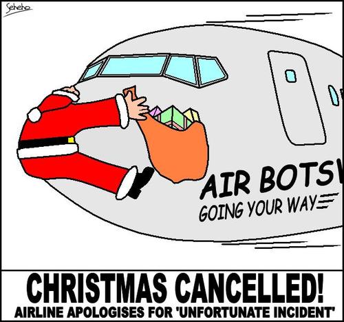 Cartoon: XMAS CANCELLED (medium) by Thamalakane tagged christmas,xmas,santa,claus,father,air,crash