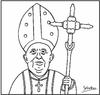 Cartoon: BENEDICT XVI (small) by Thamalakane tagged pope,benedict,vatican,condoms,scepter