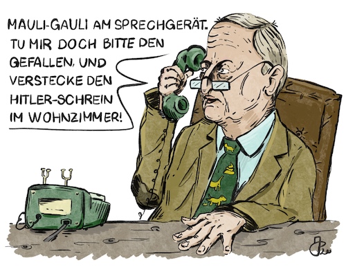 Mauli-Gauli am Sprechgerät. Mauli-Gauli am Sprechgerät.