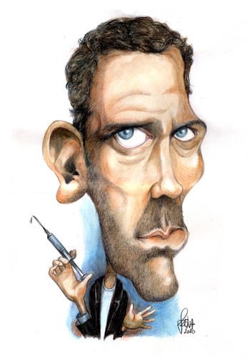 Cartoon: Dr. House (medium) by Szena tagged dr,house,md,gregory,hugh,laurie,series