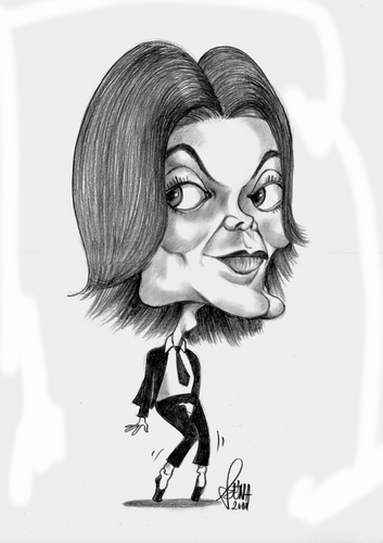 Cartoon: Michael Jackson (medium) by Szena tagged michael,jackson,caricatur