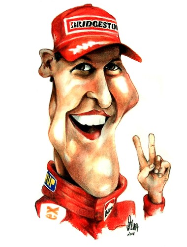 Cartoon: Michael Schumacher (medium) by Szena tagged michael,schumacher,forma1,autowettbewerb