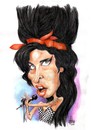 Cartoon: Amy Winehouse (small) by Szena tagged controversy,music,amy,winehouse,drog,singer,celeb,grammy,soul,jazz,rhythm,blues