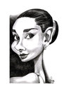 Cartoon: Audrey Hepburn (small) by Szena tagged audrey hepburn actress cartoon