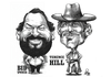 Cartoon: Bud Spencer  Terence Hill (small) by Szena tagged bud,spencer,terence,hill,actor,italian