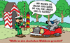 Cartoon: Einreise der Wölfe (small) by Bruder JaB tagged grenze,wolf,deutschland,einreise