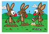 Cartoon: Fußballfieber (small) by Bruder JaB tagged hase,osterhase,fußball,eier