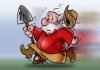 Cartoon: Goldrush (small) by Lemmy Danger tagged gold,shovel,wild,west,running