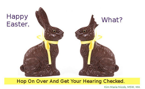 Cartoon: Easter Bunny with Hearing Loss (medium) by Ears and Hearing Humor tagged what,of,hard,easter,hearing,ear,deaf