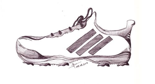 Cartoon: golfshoe 1 (medium) by pjg tagged pjg,zeichnung,karikatur,bild,drawing,image,picture,golfschuh,schuh,shoe,golfshoe,golf