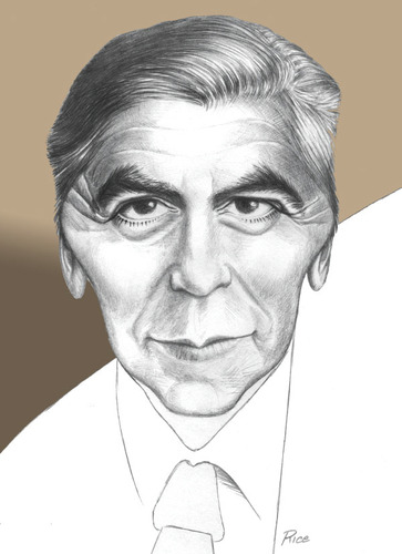 Cartoon: George Clooney (medium) by ricearaujo tagged actor,artist,hollywood,clooney,george