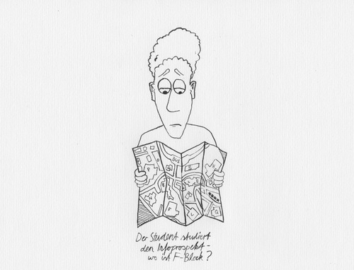 Cartoon: Der Student (medium) by manke tagged student