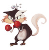 Cartoon: Wut (small) by Lissy tagged katze,boxen,wut,kampf,training