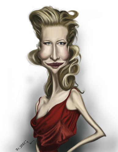 Cartoon: Cate Blanchett (medium) by jaime ortega tagged cate,blanchett