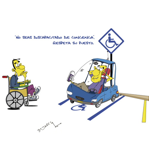 Cartoon: Discapacidad (medium) by jaime ortega tagged didapacidad,accesibilidad