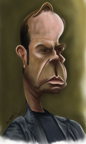 Cartoon: Hugo Weaving (medium) by jaime ortega tagged hugo,weaving