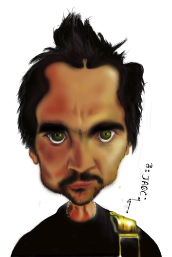 Cartoon: Juanes (medium) by jaime ortega tagged el,yerbatero,juanes,colombia