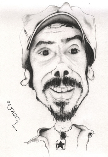 Cartoon: Manu Chao (medium) by jaime ortega tagged manu,chao,rock,clandestino,francia