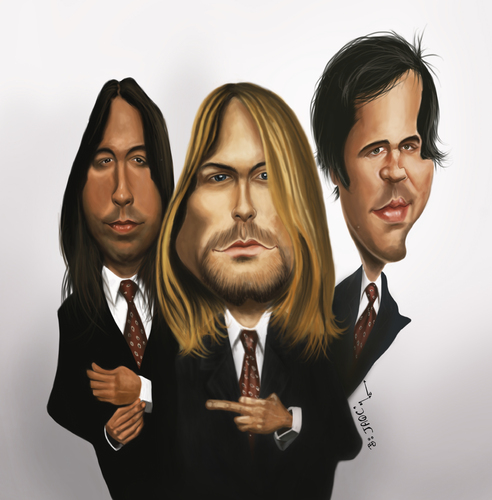 Cartoon: Nirvana (medium) by jaime ortega tagged nirvana