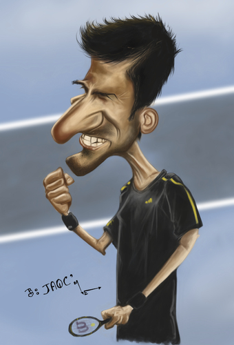 Cartoon: Novak Djokovi (medium) by jaime ortega tagged novak,djokovi