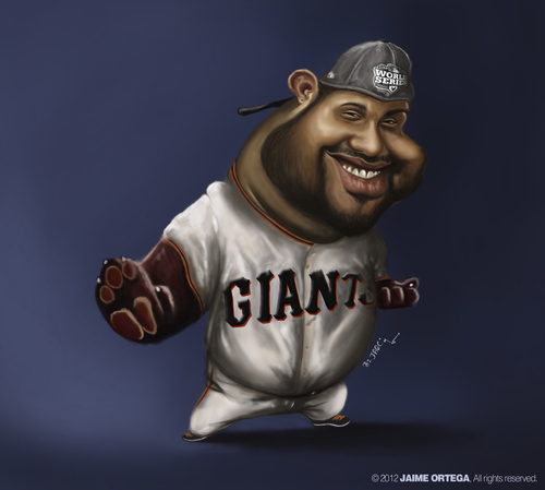 Cartoon: Pablo Sandoval kung fu panda (medium) by jaime ortega tagged pablo,sandoval,kung,fu,panda