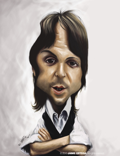 Cartoon: Paul Mccartney (medium) by jaime ortega tagged paul,mccartney