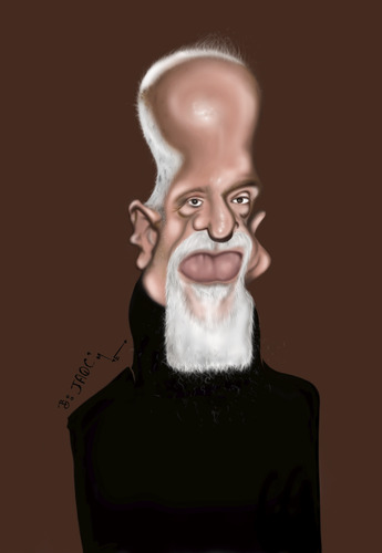 Cartoon: Paulo Coelho (medium) by jaime ortega tagged paulo,coelho,brazil,literatura,escritor