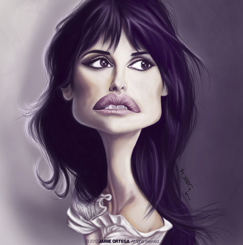 Cartoon: Penelope Cruz (medium) by jaime ortega tagged penelope,cruz