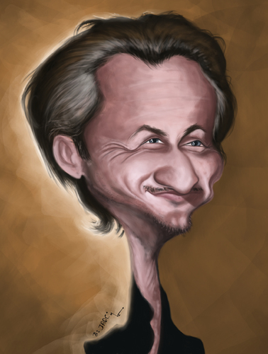 Cartoon: Sean Penn (medium) by jaime ortega tagged sean,penn