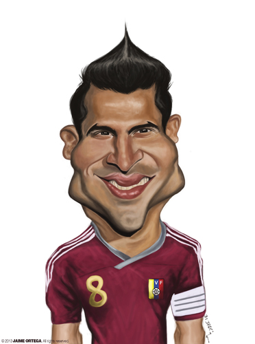 Cartoon: Tomas Rincon (medium) by jaime ortega tagged rincon,tomas