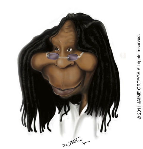Cartoon: Whoopi Goldberg (medium) by jaime ortega tagged whoopi,goldberg