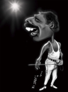 Cartoon: Freddie Mercury (small) by jaime ortega tagged freddie mercury queen